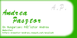 andrea pasztor business card